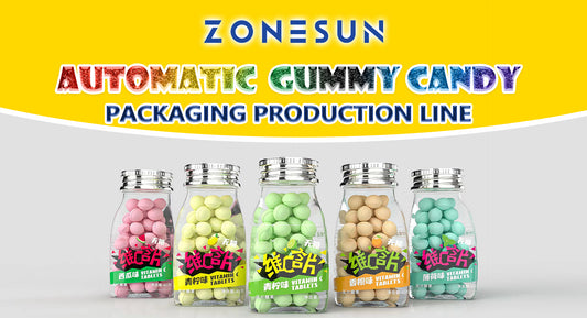 ZONESUN ZS-AFLC AUTOMATIC GUMMY CANDY PACKAGING PRODUCTION LINE: STREAMLINING THE PACKAGING PROCESS FOR SWEET TREATS