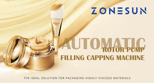 ZONESUN ZS-AFC19 Automatic Rotor Pump Thick Liquid Filling Capping Machine with Vibratory Feeder