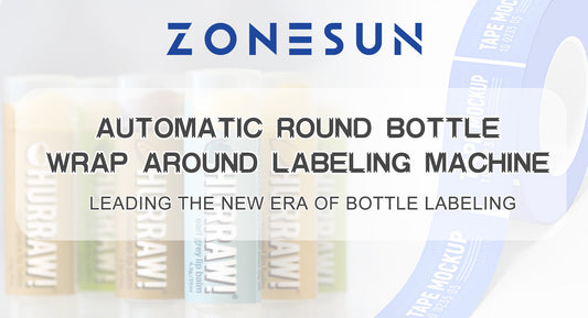 ZONESUN ZS-TB823 Automatic Round Bottle Wrap Around Labeling Machine: Streamlining Product Labeling Process