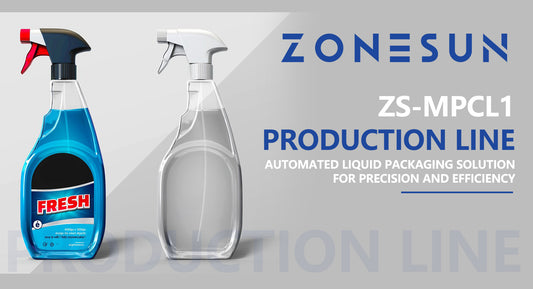 Streamline Your Packaging Process with ZONESUN ZS-MPCL1 Automatic Trigger Bottle Magnetic Pump Liquid Production Line