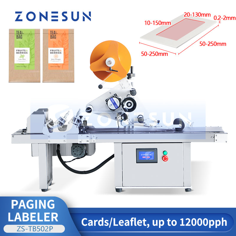 ZONESUN Automatic Flat Paper Paging Labeling Machine