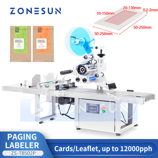 ZONESUN ZS-TB502P Automatic Flat Paper Paging And Labeling Machine