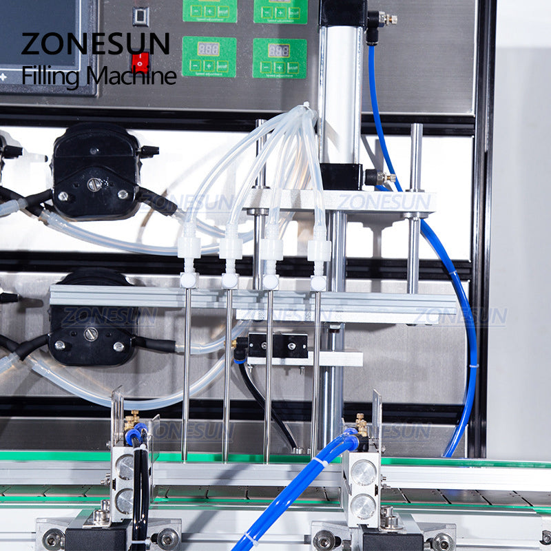 ZONESUN 3-4000ml Máquina automática de llenado de líquidos con bomba peristáltica