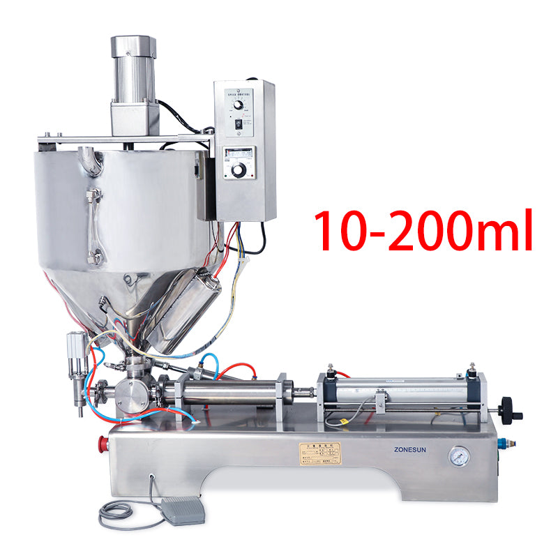 ZONESUN Pneumatic Paste Filling Machine With Mixer And Heater ZS-GTJH1