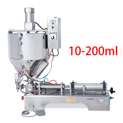 ZONESUN Pneumatic Paste Filling Machine With Mixer And Heater ZS-GTJH1