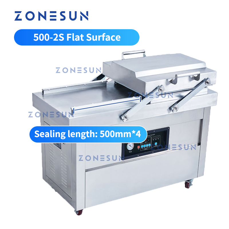 ZONESUN Automatic Double Chamber Vacuum Sealing Machine With Date Coder