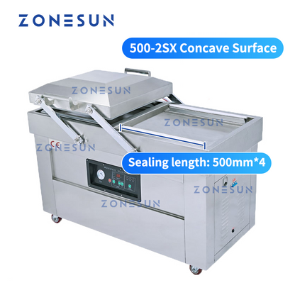 ZONESUN Automatic Double Chamber Vacuum Sealing Machine With Date Coder