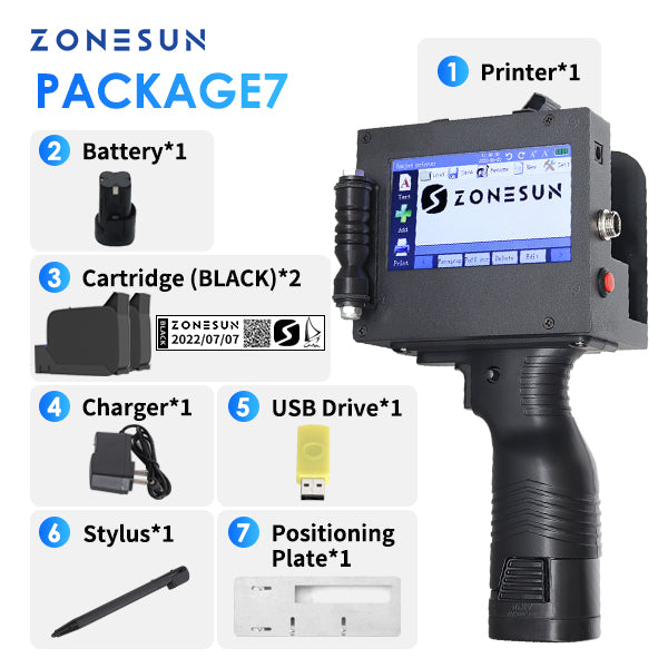 Máquina de impresión de inyección de tinta multilingüe de mano ZONESUN ZS-HIP508 