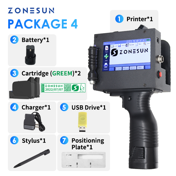 Máquina de impresión de inyección de tinta multilingüe de mano ZONESUN ZS-HIP508 