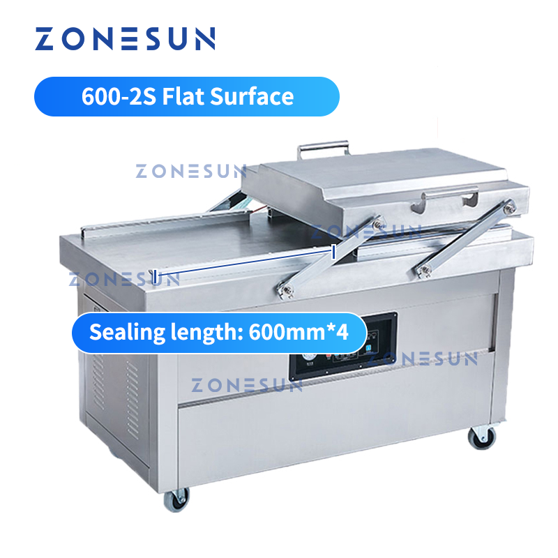 ZONESUN Automatic Double Chamber Vacuum Sealing Machine With Date Coder