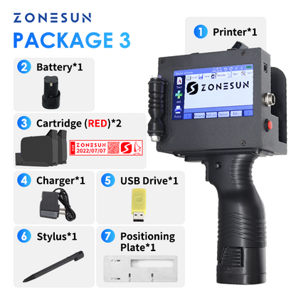 Máquina de impresión de inyección de tinta multilingüe de mano ZONESUN ZS-HIP508 