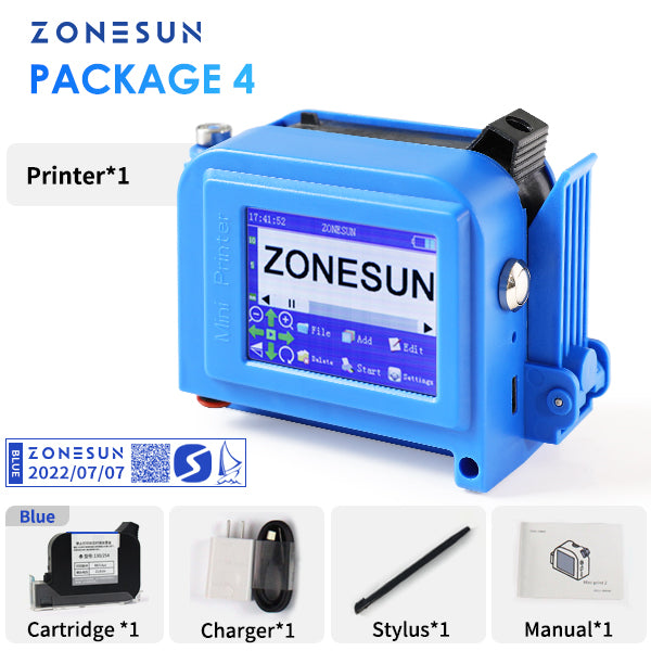 Impresora de inyección de tinta de mano portátil ZONESUN ZS-DC1