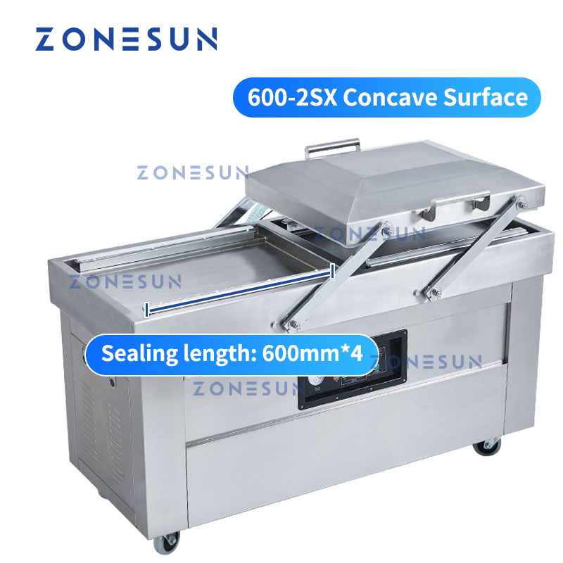 ZONESUN Automatic Double Chamber Vacuum Sealing Machine With Date Coder