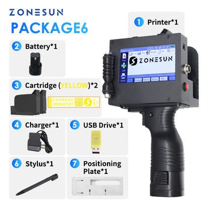 Máquina de impresión de inyección de tinta multilingüe de mano ZONESUN ZS-HIP508 