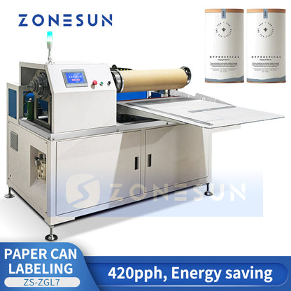 ZONESUN ZS-ZGL7 Paper Can Glue Labeling Machine