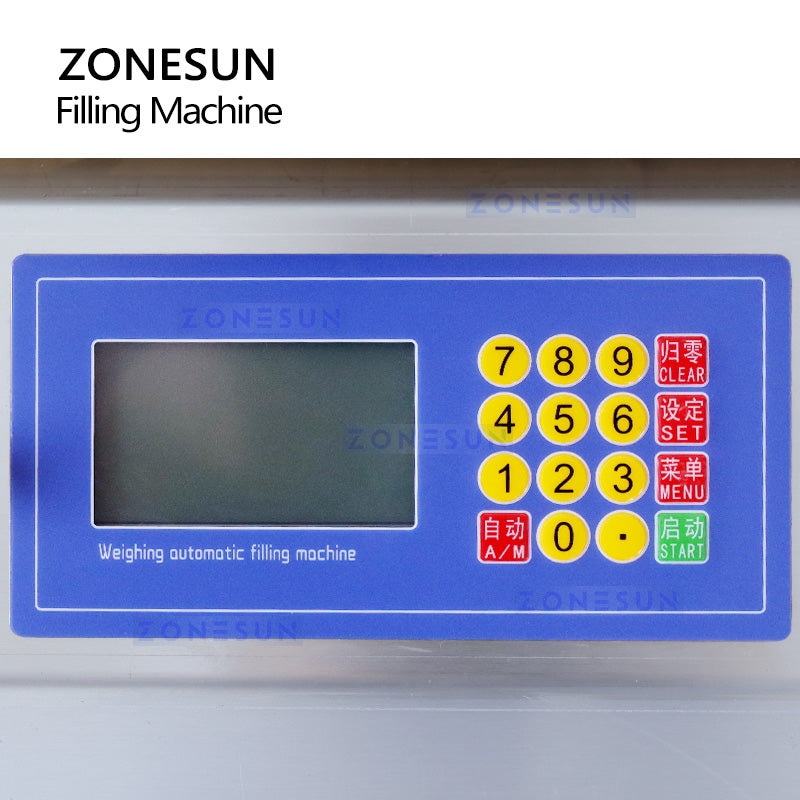 ZONESUN ZS-GPGT1C Semi-automatic Gear Pump Paste Weighing And Filling Machine