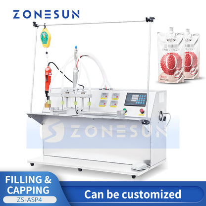 ZONESUN Spout Pouch Filling and Capping Machine ZS-ASP4