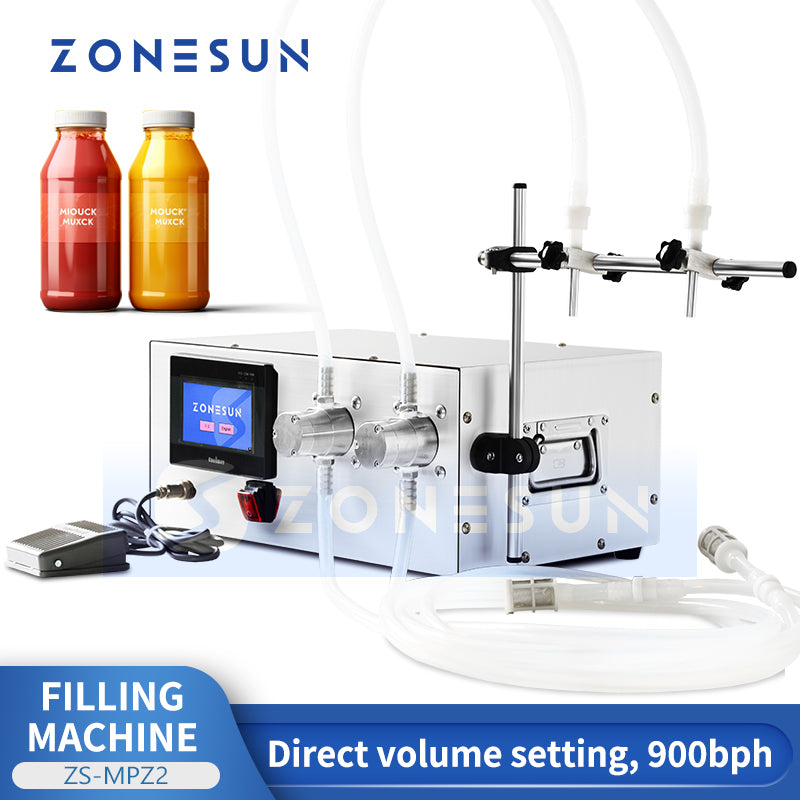 ZONESUN ZS-MPZ2 Semi-automatic Magnetic Pump Liquid Filling Machine