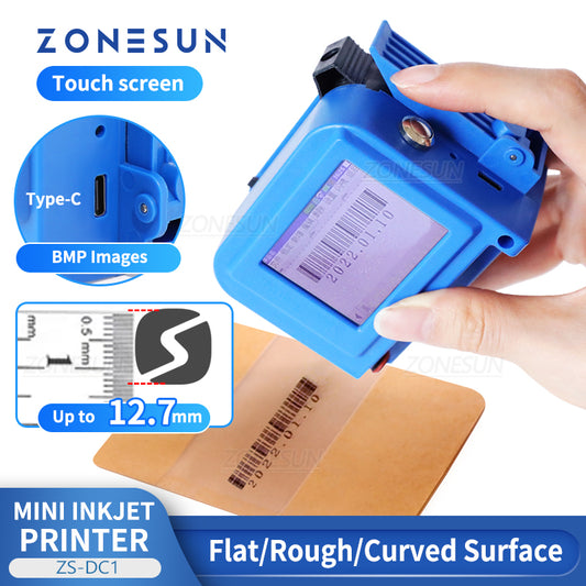 Impresora de inyección de tinta de mano portátil ZONESUN ZS-DC1