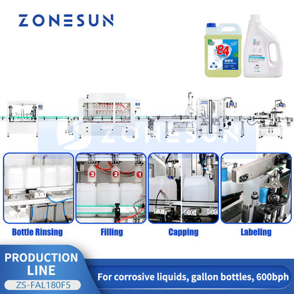 ZONESUN ZS-FAL180F5 Corrosive Liquid Packaging Line