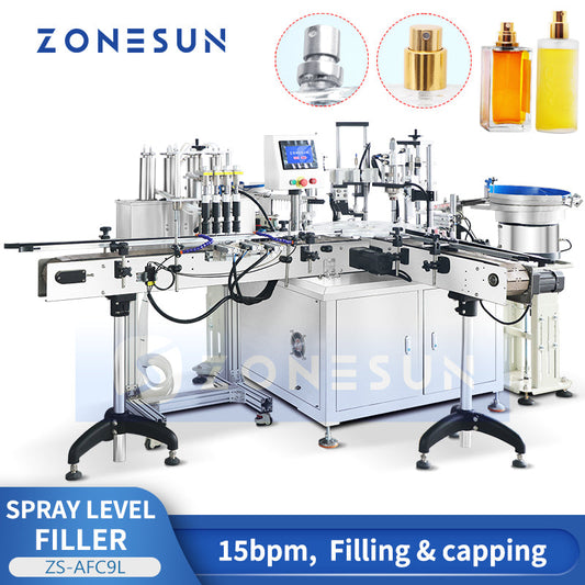 ZONESUN ZS-AFC9L Automatic Perfume Filling Capping Machine Fragrance Packer