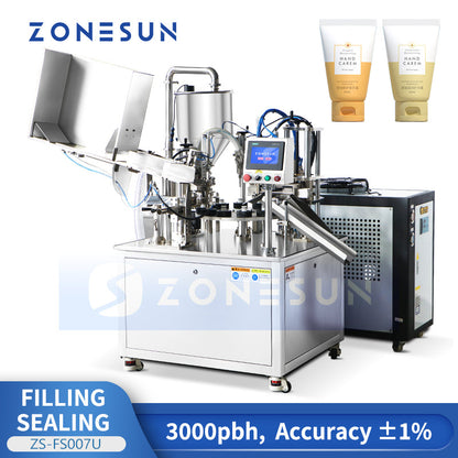 ZONESUN ZS-FS007U Facial Cleanser Plastic Tube Filling and Sealing Machine