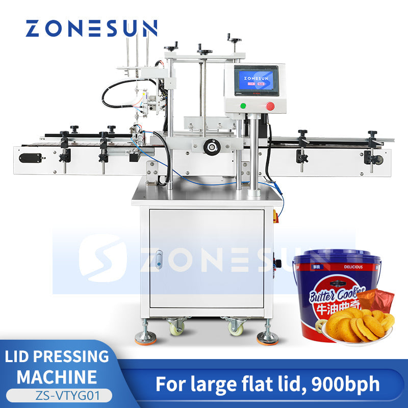 ZONESUN ZS-VTYG01 Automatic plastic Lids Seal Feeding Pressing Machine