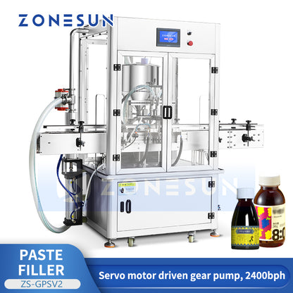 ZONESUN ZS-GPSV2 Filling Machine Servo Gear Pump Thick Paste Filler