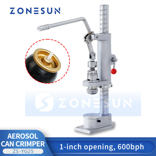 ZONESUN Aerosol Can Sealing Machine Manual Aerosol Can Crimper ZS-YG25