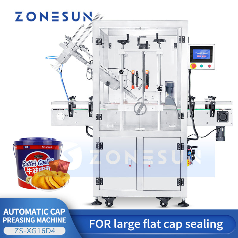 ZONESUN Automatic Cap Press Sealing Machine ZS-XG16D4