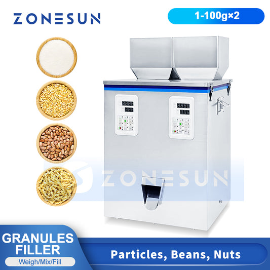 ZONESUN Digital Control Particle Granule Filling Weigher Machine ZS-GWF2