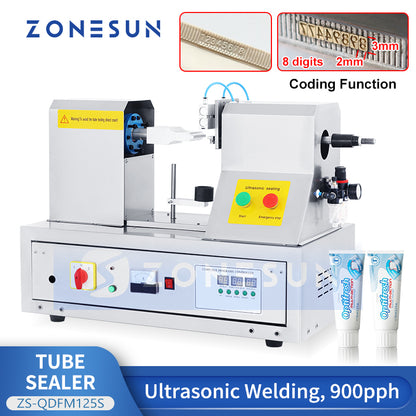 ZONESUN ZS-QDFW125S Ultrasonic Plastic Tube Sealing Machine