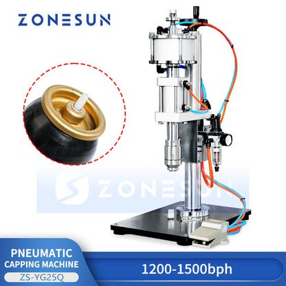 ZONESUN ZS-YG25Q Pneumatic Aerosol Can Crimping Machine