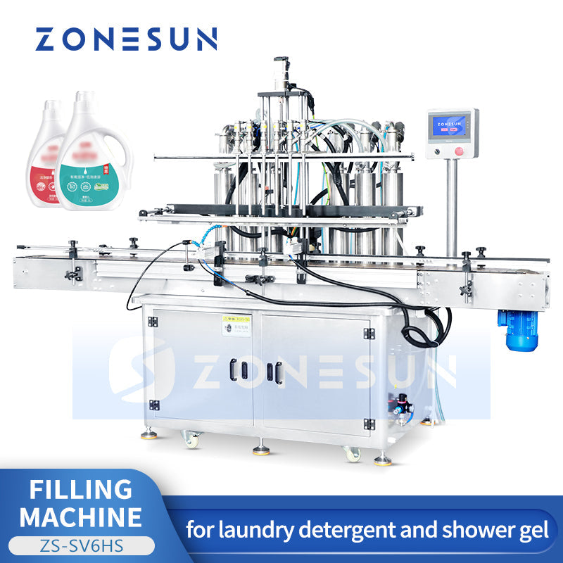 ZONESUN ZS-SV6HS Servo Piston Foam Liquid Filling Machine