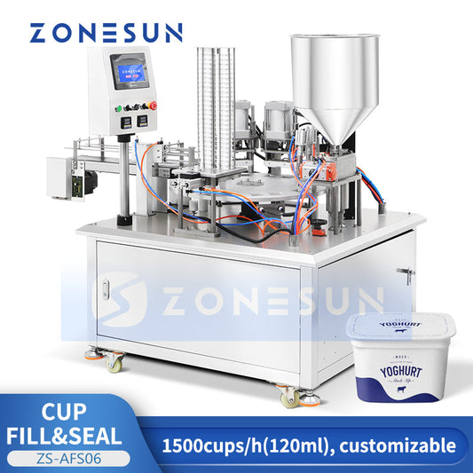 ZONESUN ZS-AFC06 Jelly Yogurt Cup Filling and Sealing Machine