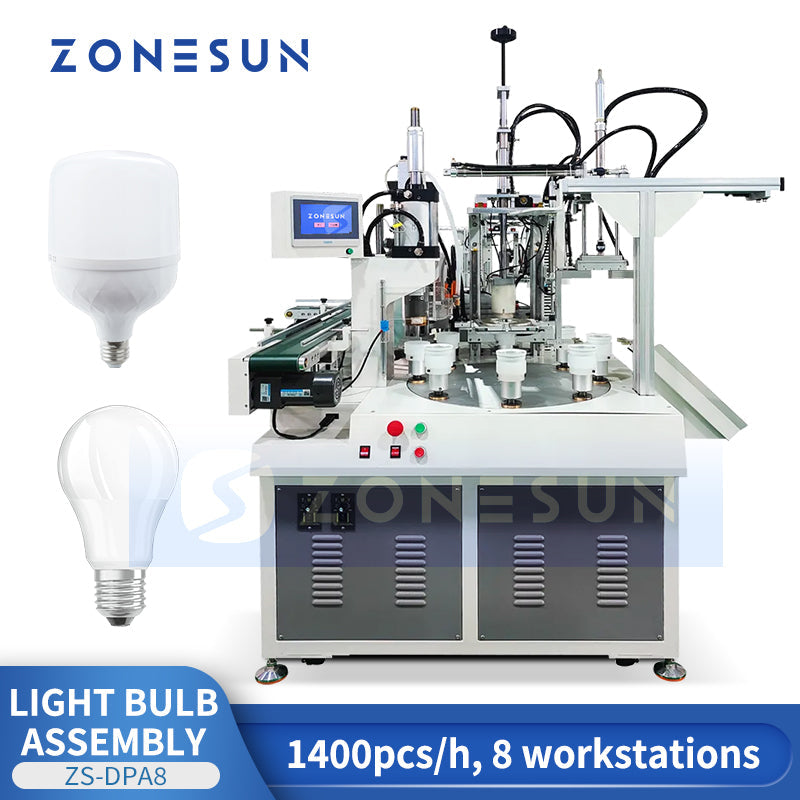 ZONESUN ZS-DPA8 LED Light Bulb Assembly Machine