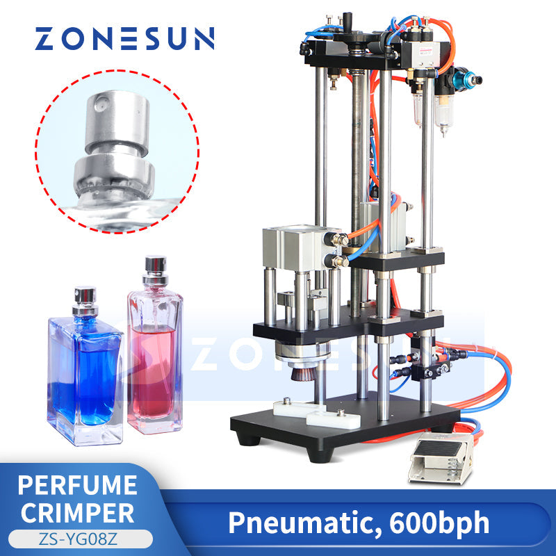 ZONESUN ZS-YG08Z Pneumatic Perfume Bottle Capping Machine