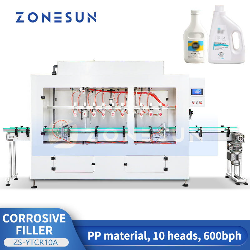 ZONESUN ZS-YTCR10A Corrosive Liquid Filling Machine Bottle Filler