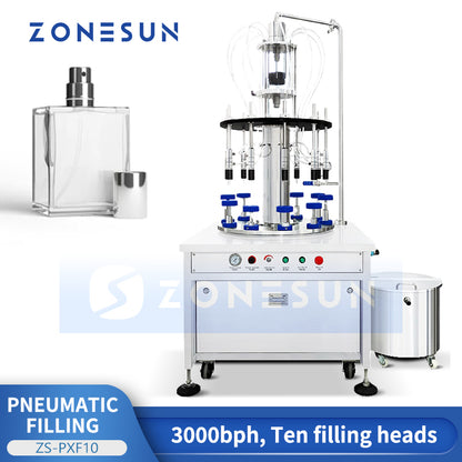 ZONESUN ZS-PXF10 Pneumatic Perfume Vacuum Liquid Filling Machine