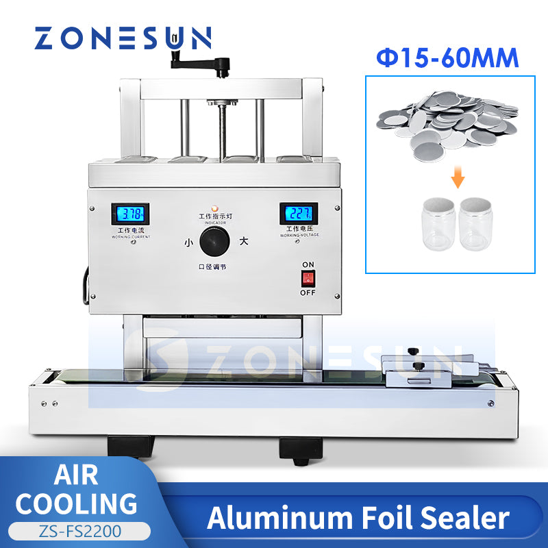 ZONESUN ZS-FK2200R Induction Sealing Machine Automatic Alunminum Foil Sealer