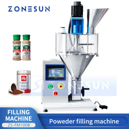 ZONESUN ZS-FM100B Tabletop Auger Filling Machine Powder Filler