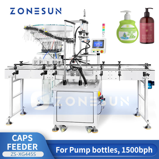 ZONESUN Pump Bottle Cap Feeding Machine