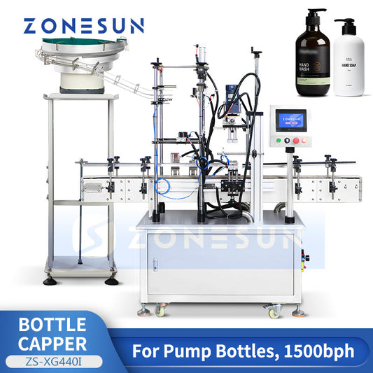 Pump bottle capping machine