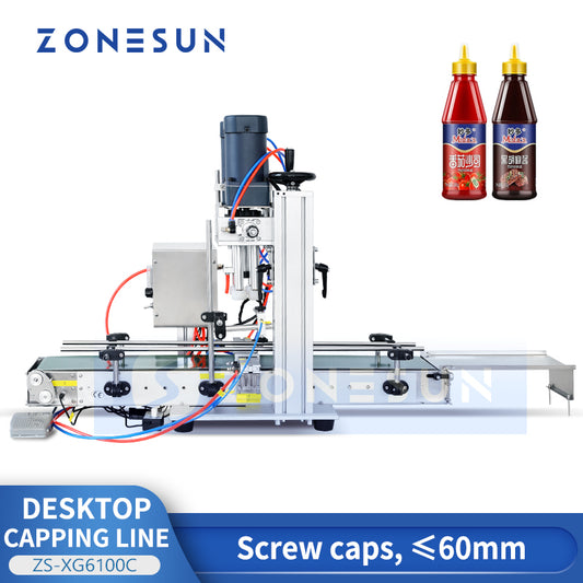 ZONESUN ZS-XG6100C Máquina tapadora de rosca automática 