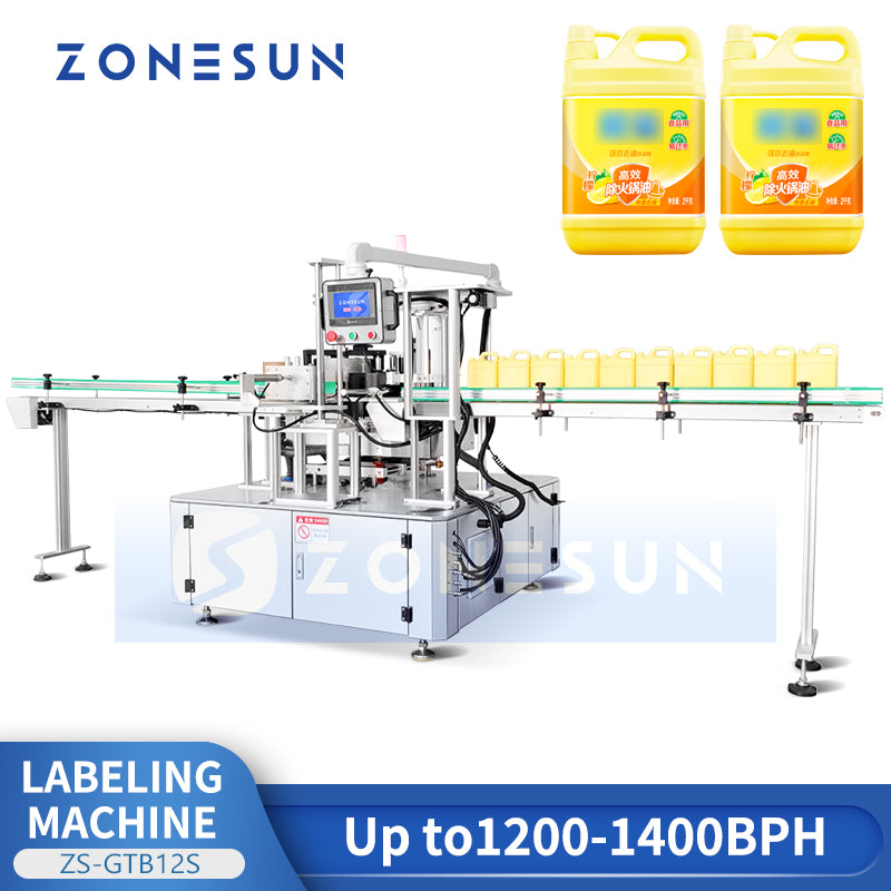 ZONESUN ZS-GTB12S Automatic Hot Melt Glue Labeling Machine