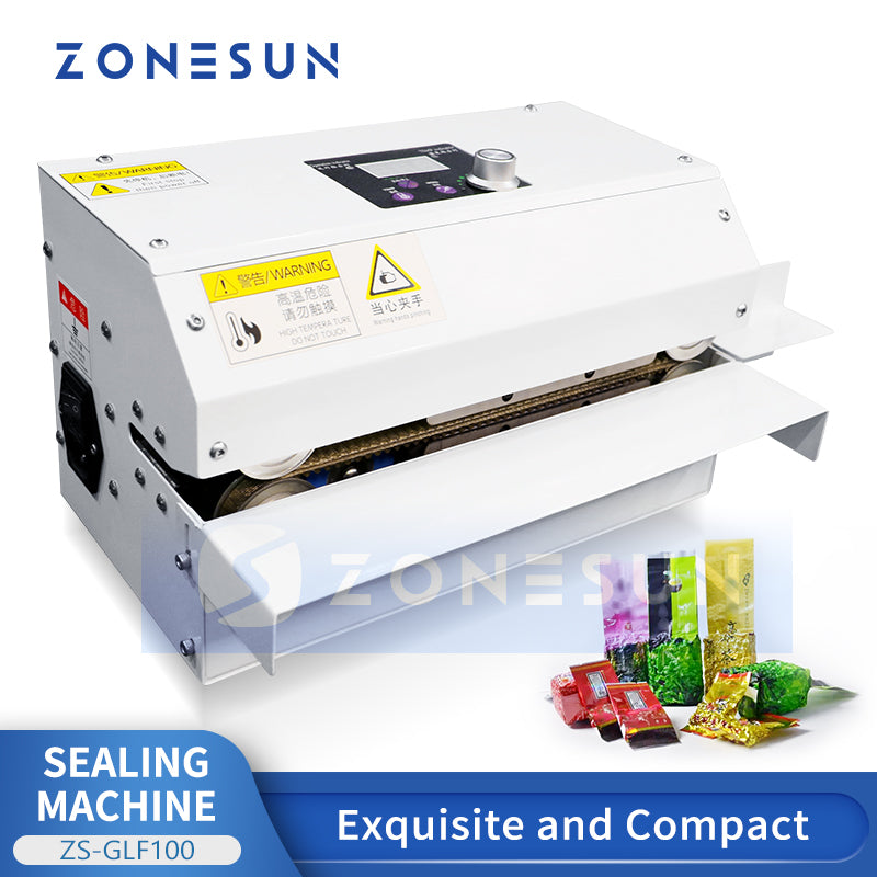 ZONESUN Continuous Band Sealer Bag Sealing Machine ZS-GLF100