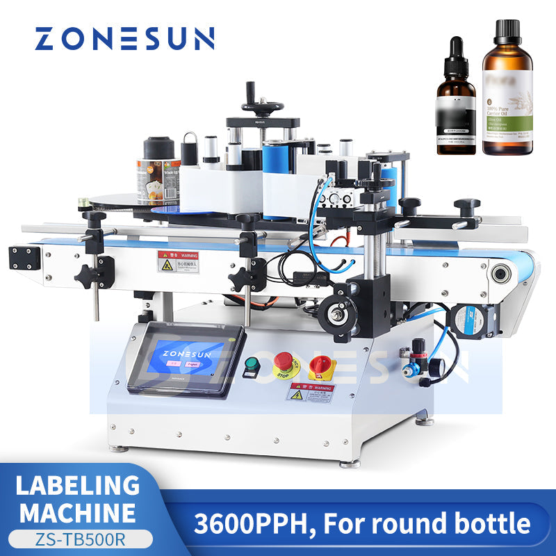 ZS-TB500R Round Bottle Label Applicator