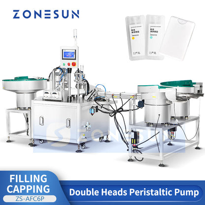 ZONESUN Automatic Pocket Perfume Filling and Capping Equipment ZS-AFC6P