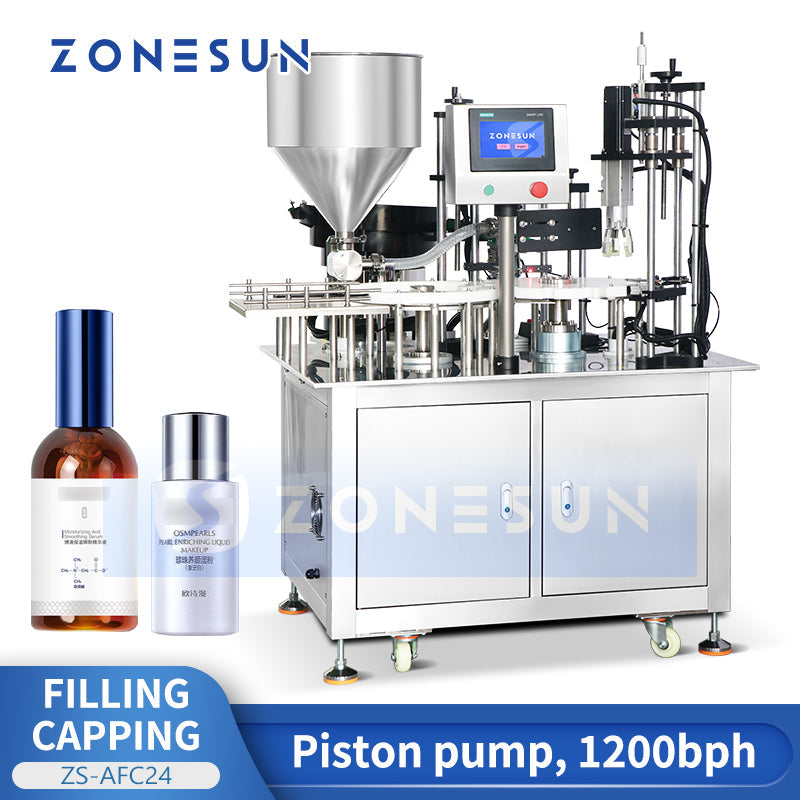 ZONESUN ZS-AFC24 Automatic Piston Pump Liquid Filling Capping Machine