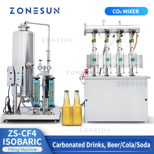 ZONESUN ZS-CF4 Carbonated Drinks Beverage Liquid Filling Machine